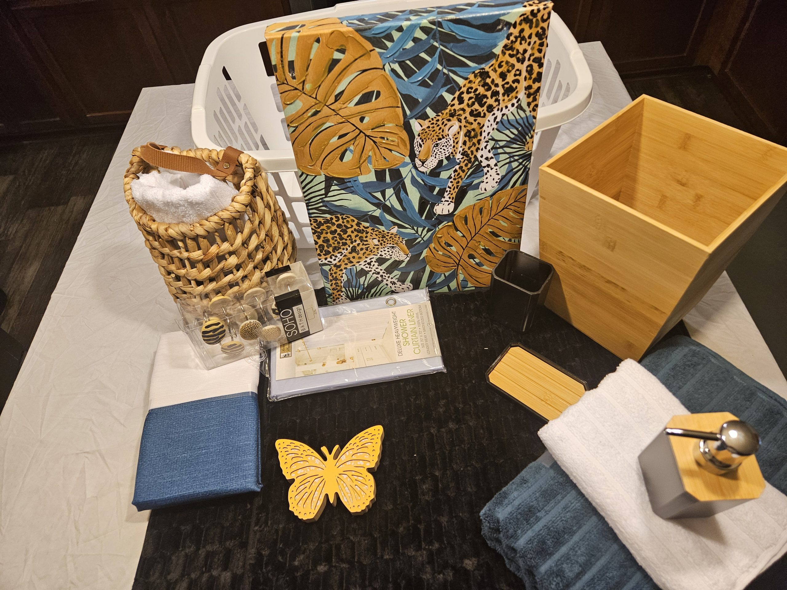 Turquoise and black Safari-Bath Set - Image 2