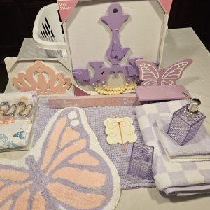Purple and pink Butterfly-Bath Set - Image 2