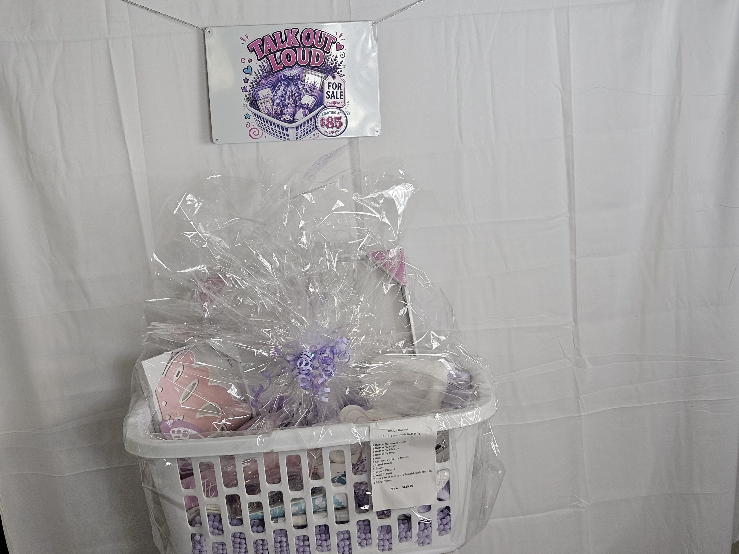 Purple and pink Butterfly-Bath Set - Image 1