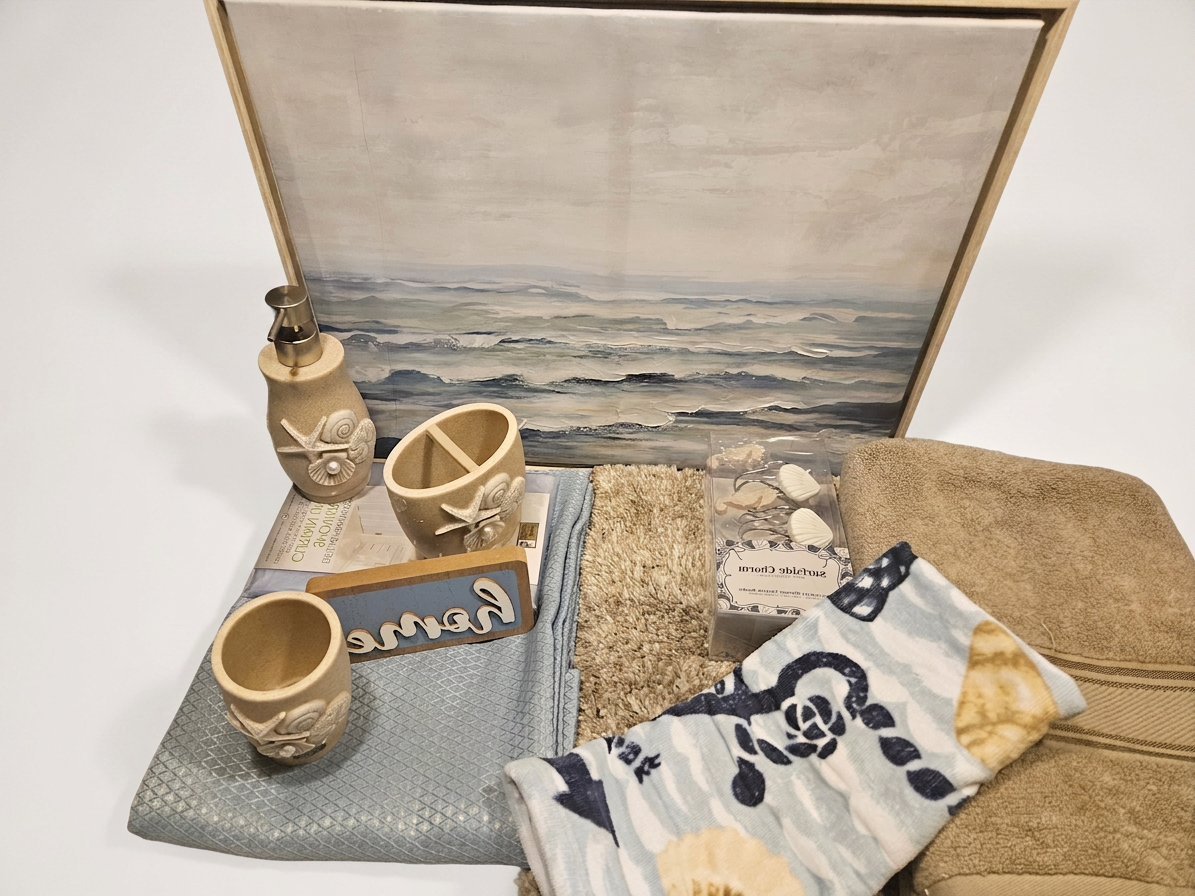Powder Blue and Tan Sea World-Bath Set - Image 2