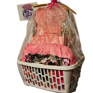 Pink and Black- Dog Basket (Small) - Image 3