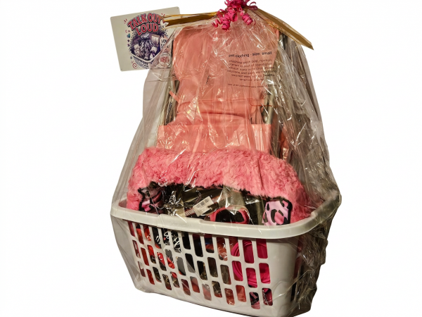 Pink and Black- Dog Basket (Small)