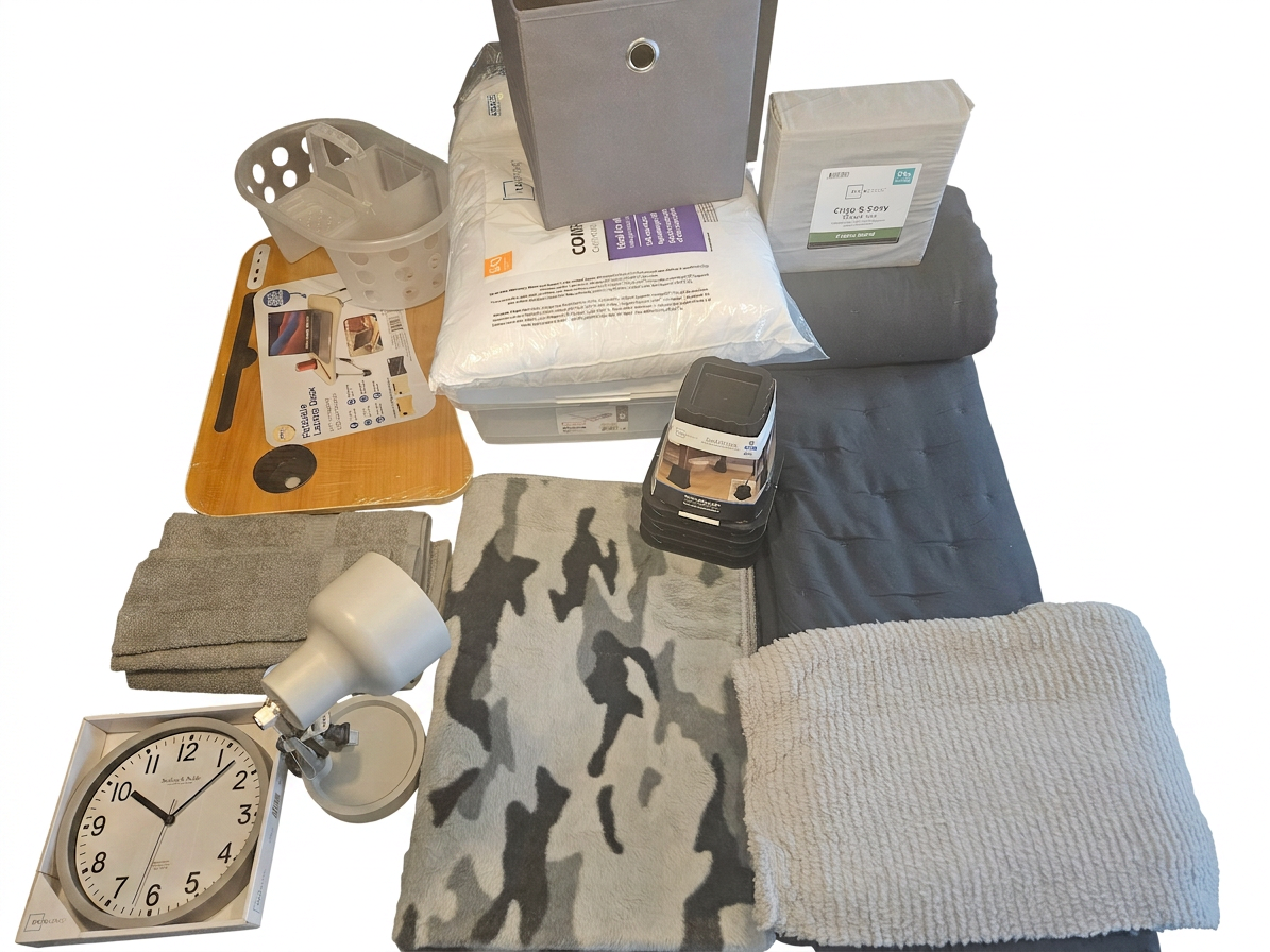 Dark Gray and Light Gray Dorm Room - Image 2