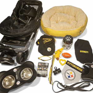 Black and Yellow- Dog Basket-Small - Image 2