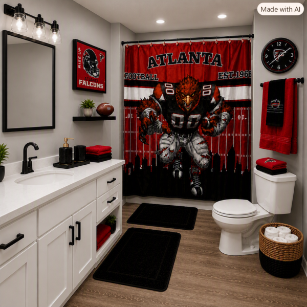 Atlanta Falcon Bathroom