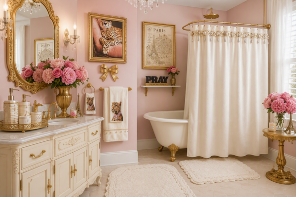 Vintage Cheetah Bathroom